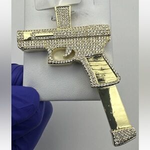 Iced Out Pistol Pendant